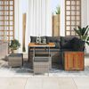 vidaXL Ensemble de canap&eacute; de jardin 8 pcs Gris polyrotin