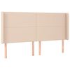 vidaXL T&ecirc;te de lit avec oreilles Cappuccino 183x16x118/128 cm