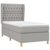 vidaXL Sommier &agrave; lattes de lit avec matelas Gris clair 100x200cm Tissu