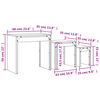 vidaXL Tables basses gigognes 3 pcs ch&ecirc;ne marron bois d'ing&eacute;nierie