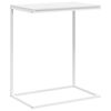 vidaXL Table d'appoint Blanc 55x35x66 cm Bois d'ing&eacute;nierie
