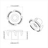 vidaXL Ecrou en T &agrave; dents 2 pcs Argent&eacute; M6 mm Acier