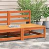 vidaXL Canap&eacute; de jardin sans accoudoirs cire marron bois de pin massif