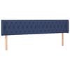 vidaXL T&ecirc;te de lit avec oreilles Bleu 203x16x78/88 cm Tissu
