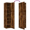 vidaXL Buffet haut ch&ecirc;ne fum&eacute; 40x42,5x185 cm bois d'ing&eacute;nierie