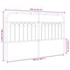 vidaXL T&ecirc;te de lit de remplacement m&eacute;tal blanc 150 cm