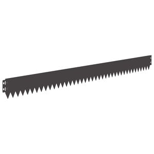 vidaXL Bordure de Pelouse 30 pc 103 x 10 cm Acier Noir