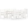 vidaXL Ensemble &agrave; manger de jardin 7 pcs blanc bois massif de pin