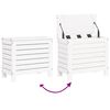 vidaXL Salon de jardin 10 pcs blanc bois de pin massif