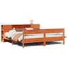 vidaXL Lit biblioth&egrave;que sans matelas cire marron 200x200 cm pin massif