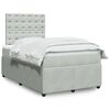 vidaXL Sommier &agrave; lattes de lit et matelas Gris clair 120x200cm Velours