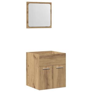vidaXL Ensemble de meubles salle de bain 2 pcs bois d'ing&eacute;nierie