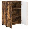 vidaXL Cabinet de salle de bain avec porte Ch&ecirc;ne fum&eacute; 60 x 35 x 80 cm
