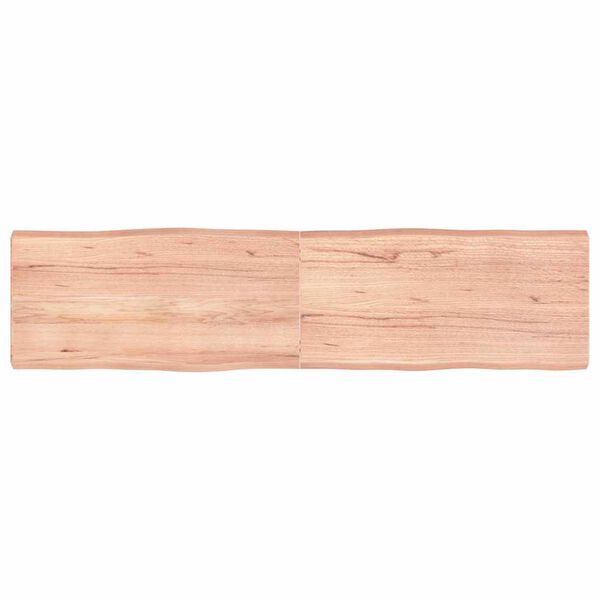 vidaXL Dessus de table bois massif trait&eacute; bordure assortie