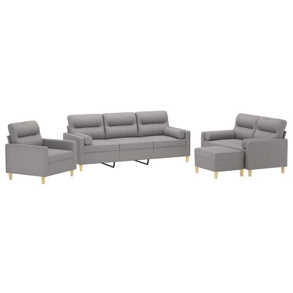 vidaXL Ensemble de canap&eacute;s 3 pcs coussins d&eacute;coratifs et coussins