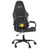 vidaXL Chaise de jeu de massage Noir et gris Similicuir