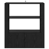 vidaXL Buffet Ch&ecirc;ne noir 30 x 80 x 90 cm Bois d'ing&eacute;nierie