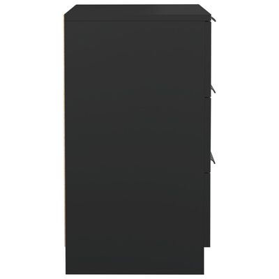 vidaXL Table de chevet noir 40x36x65 cm