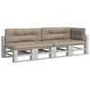 vidaXL Coussins de palette lot de 5 taupe tissu