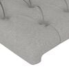 vidaXL T&ecirc;te de lit &agrave; LED Gris clair 147x16x78/88 cm Tissu