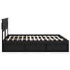 vidaXL Cadre de lit avec matelas Noir 180 x 200 cm Bois de pin massif