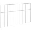 vidaXL Panneau de cl&ocirc;ture de jardin 48 pc 50 x 30 cm Acier galvanis&eacute;
