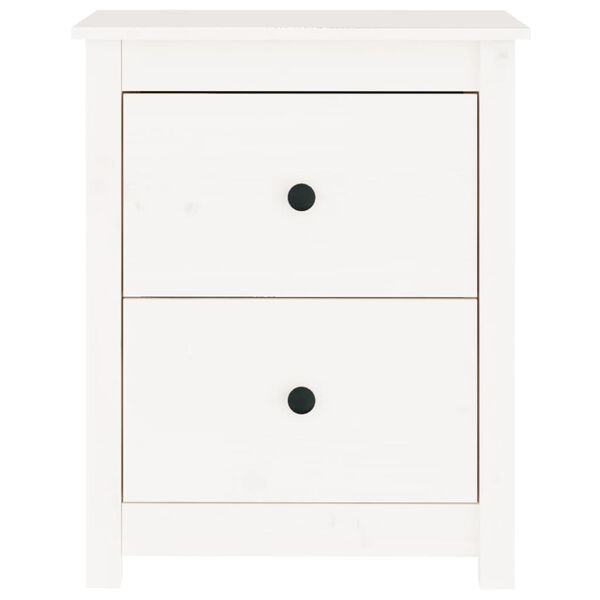 vidaXL Tables de chevet 2 pcs Blanc 50x35x61,5 cm Bois de pin massif