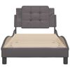 vidaXL Cadre de lit sans matelas Zadar gris 100x200 cm similicuir