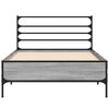 vidaXL Cadre de lit sans matelas sonoma gris 75x190 cm