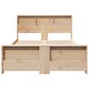 vidaXL Cadre de lit Marron 135 x 190 cm Bois d'ing&eacute;nierie
