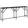 vidaXL Table console Ch&ecirc;ne noir 180 x 30 x 75 cm Bois d'ing&eacute;nierie