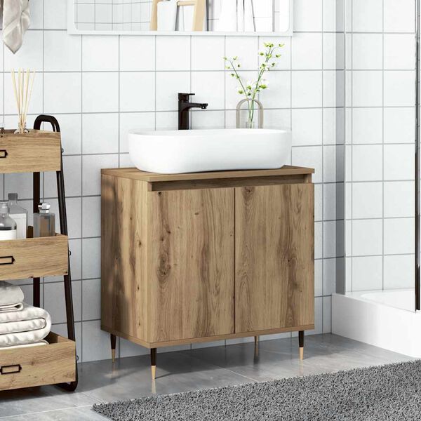 vidaXL Armoire de salle de bain ch&ecirc;ne artisanal 58x33x60 cm