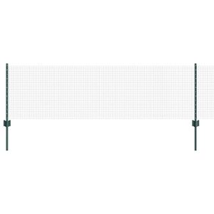 vidaXL Cl&ocirc;ture en fil soud&eacute; avec poteaux 0,6 x 25 m Acier et PVC Vert