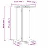 vidaXL Support de Plante 2 pcs Ch&ecirc;ne noir 30 x 30 x 60 cm