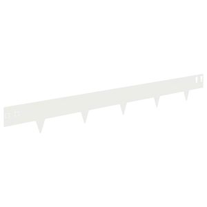 vidaXL Bordure de Pelouse 10 pcs 100 x 12 cm Acier Blanc