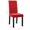 vidaXL Chaises &agrave; manger lot de 4 rouge bordeaux velours