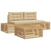 vidaXL 4 pc Ensemble de canap&eacute;s d'ext&eacute;rieur Polyester Blanc