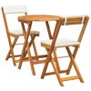 vidaXL Ensemble de salle &agrave; manger pour jardin 3 pc Huile Naturelle