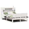 vidaXL Lit biblioth&egrave;que sans matelas blanc 140x190 cm bois pin massif