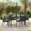 vidaXL Ensemble de salle à manger pour jardin 5 pcs Noir et gris