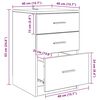 vidaXL Cabinet de chevet Ch&ecirc;ne noir 40 x 40 x 63 cm Bois d'ing&eacute;nierie