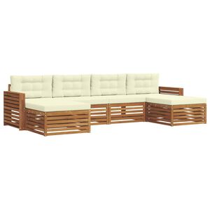vidaXL Ensemble de canap&eacute;s d'ext&eacute;rieur 6 pc Naturel et Cr&egrave;me