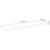 vidaXL &Eacute;tag&egrave;re murale rectangulaire massif acacia bordure assortie
