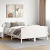 vidaXL Cadre de lit sans matelas blanc 160x200 cm bois de pin massif