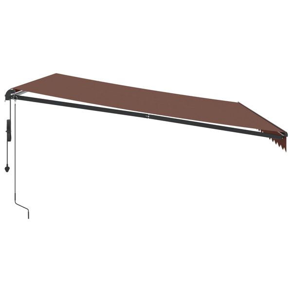 vidaXL Auvent r&eacute;tractable automatique marron 450x350 cm