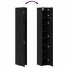 vidaXL Armoire de rangement 3 pcs Ch&ecirc;ne noir 30 x 42,5 x 225 cm