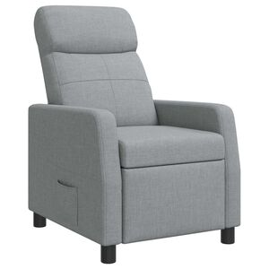 vidaXL Fauteuil inclinable Gris clair Tissu