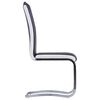 vidaXL Chaises &agrave; manger cantilever lot de 4 noir similicuir