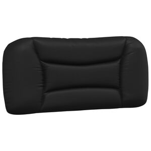 vidaXL Coussin de t&ecirc;te de lit Hvar noir 80 cm similicuir
