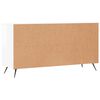vidaXL Banc &agrave; chaussures blanc brillant 102x35x55 cm bois d'ing&eacute;nierie